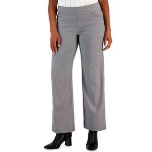 Charter Club Womens Pull On Wide Leg Houndstooth Pants